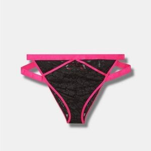 Neon Nights Mid Rise Strappy Tanga